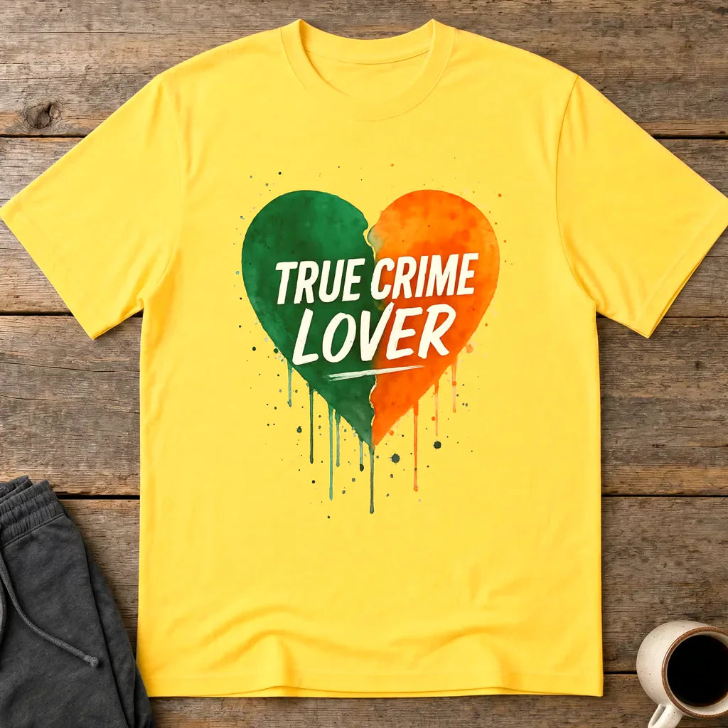 True Crime Lover Heart T-Shirt - Daisy