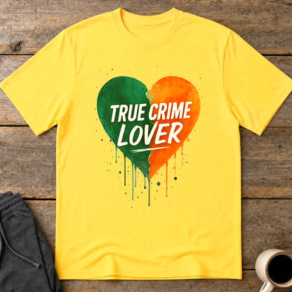 True Crime Lover Heart T-Shirt - Daisy