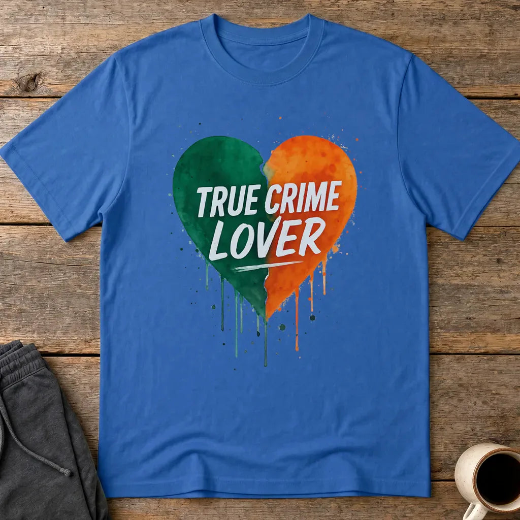 True Crime Lover Heart T-Shirt - Royal