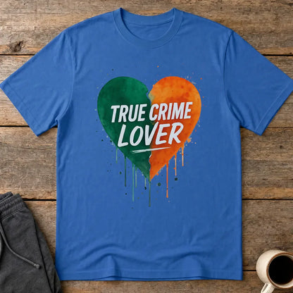 True Crime Lover Heart T-Shirt - Royal