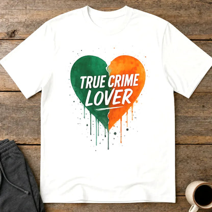 True Crime Lover Heart T-Shirt - White