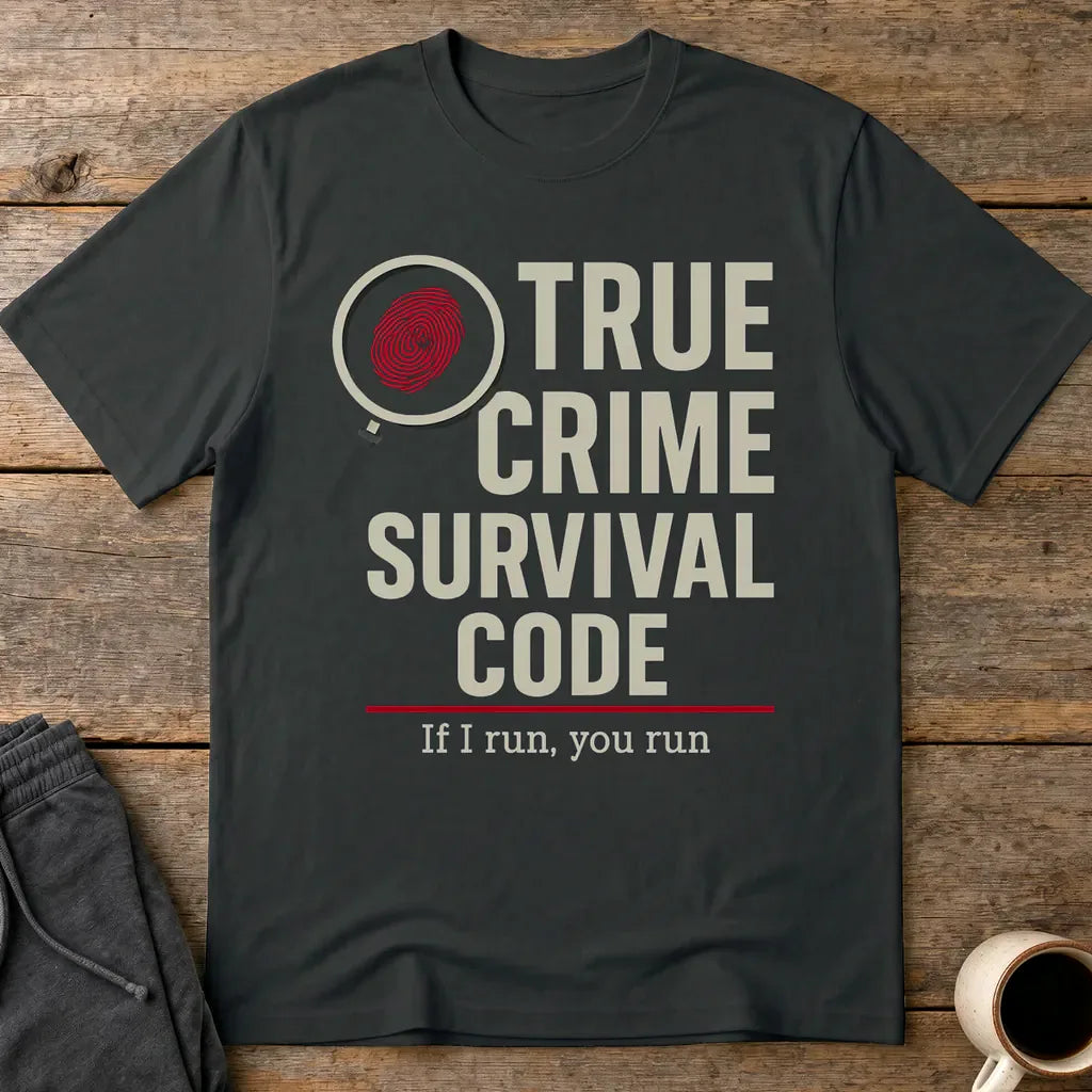True Crime Survival Code T-Shirt - Black