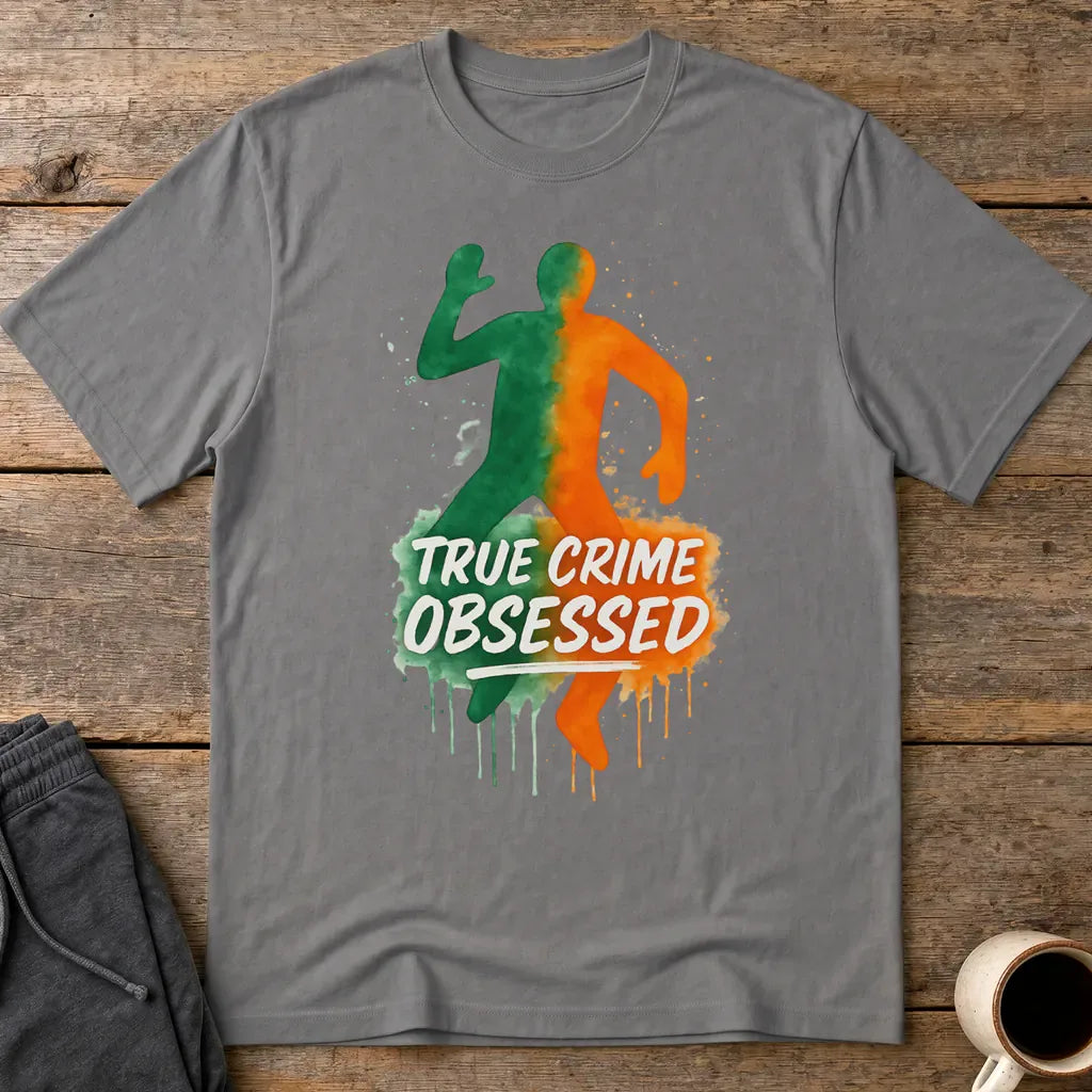 True Crime Obsessed T-Shirt - Charcoal
