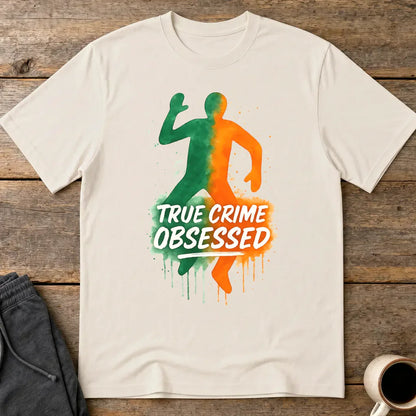 True Crime Obsessed T-Shirt - Ice Grey