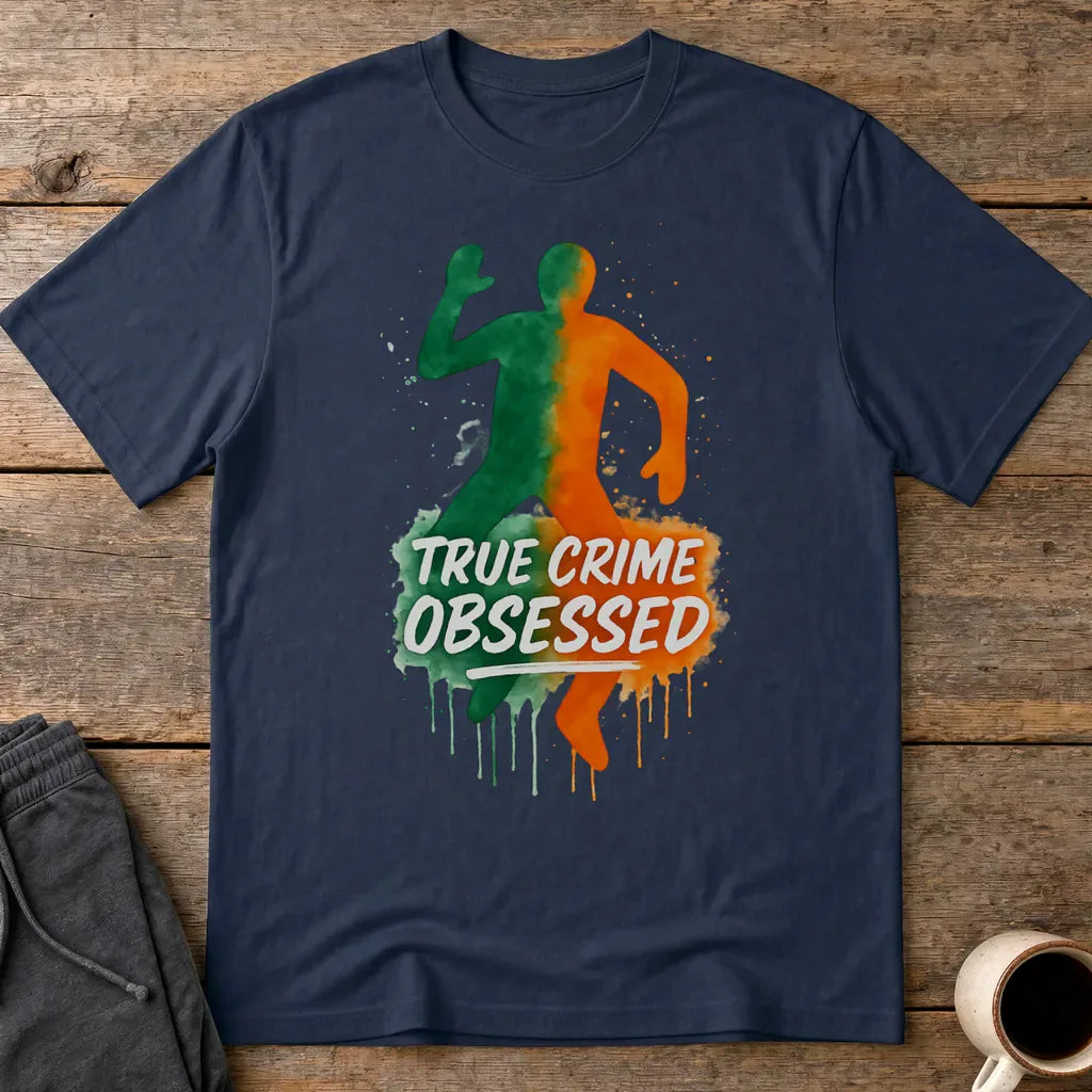 True Crime Obsessed T-Shirt - Navy