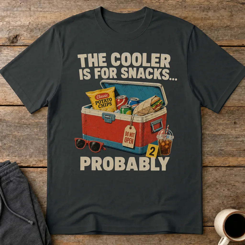 The Cooler Is For Snacks... Probably T-Shirt - Black