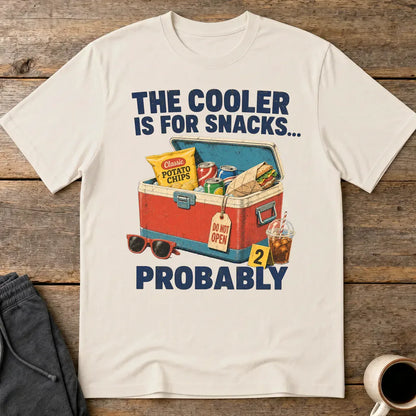 The Cooler Is For Snacks... Probably T-Shirt - Ice Grey