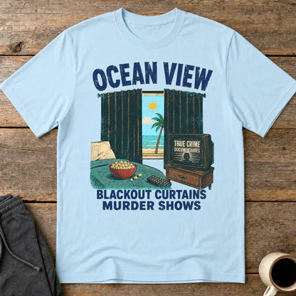 Ocean View Murder Shows T-Shirt - Light Blue
