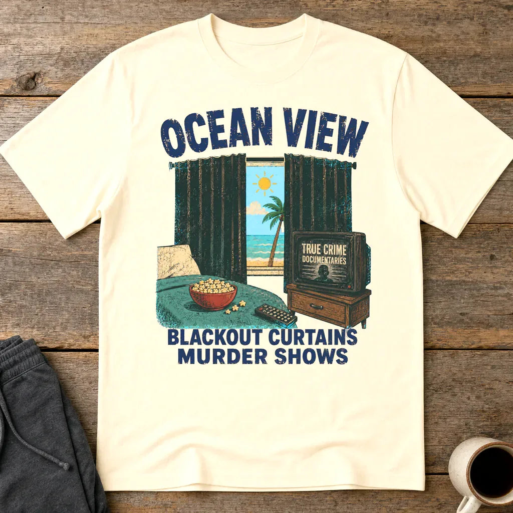 Ocean View Murder Shows T-Shirt - Natural