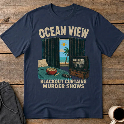 Ocean View Murder Shows T-Shirt - Navy