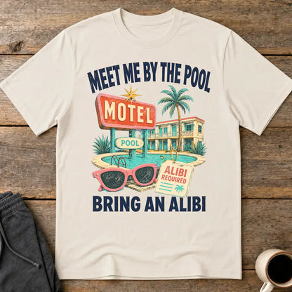 Meet Me by the Pool Alibi T-Shirt - Ice Grey