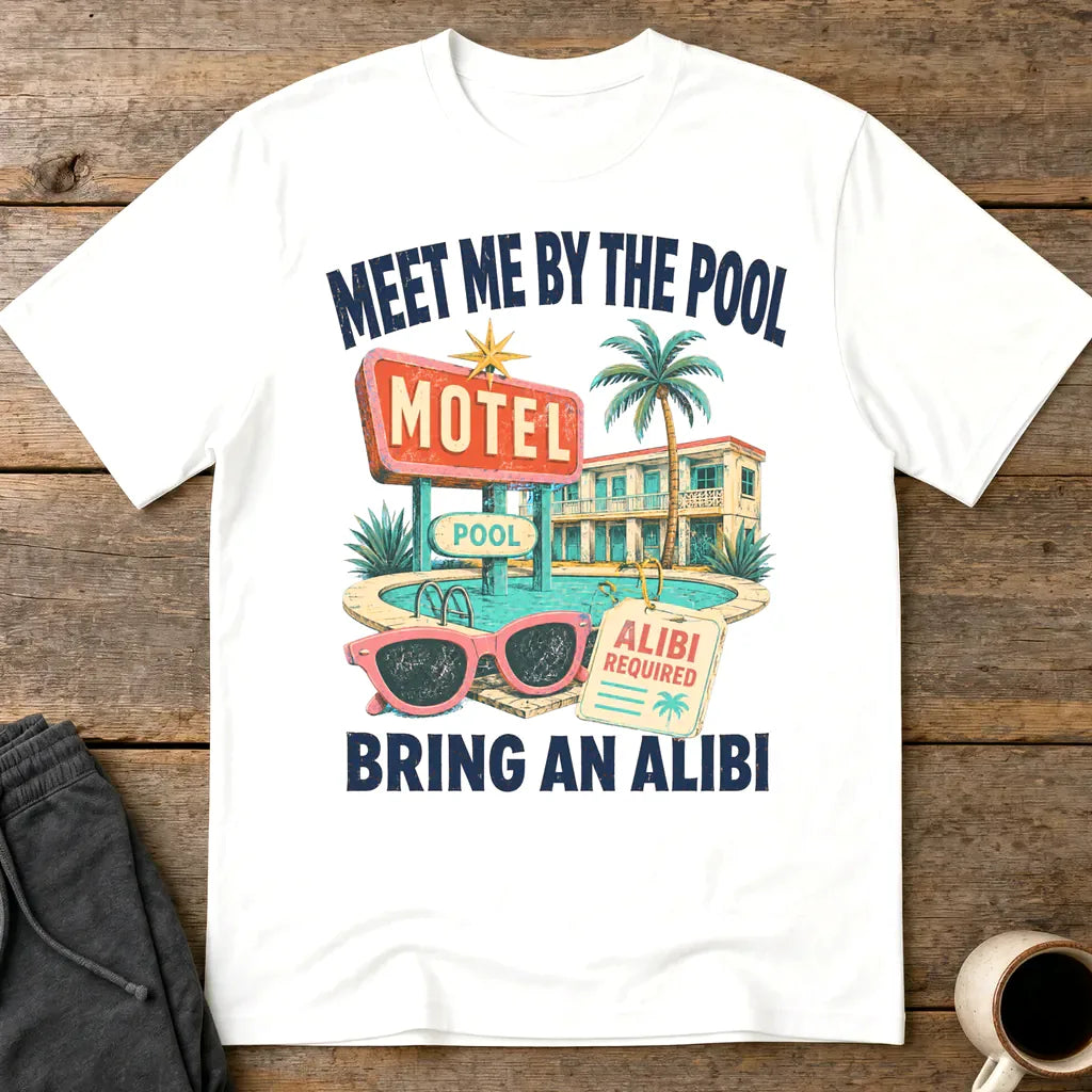 Meet Me by the Pool Alibi T-Shirt - White