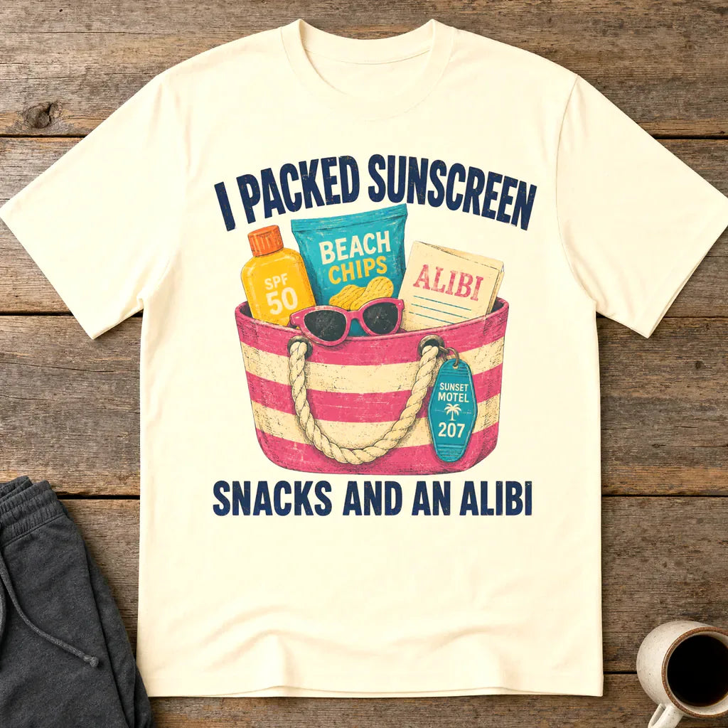 Sunscreen Snacks and an Alibi T-Shirt - Natural