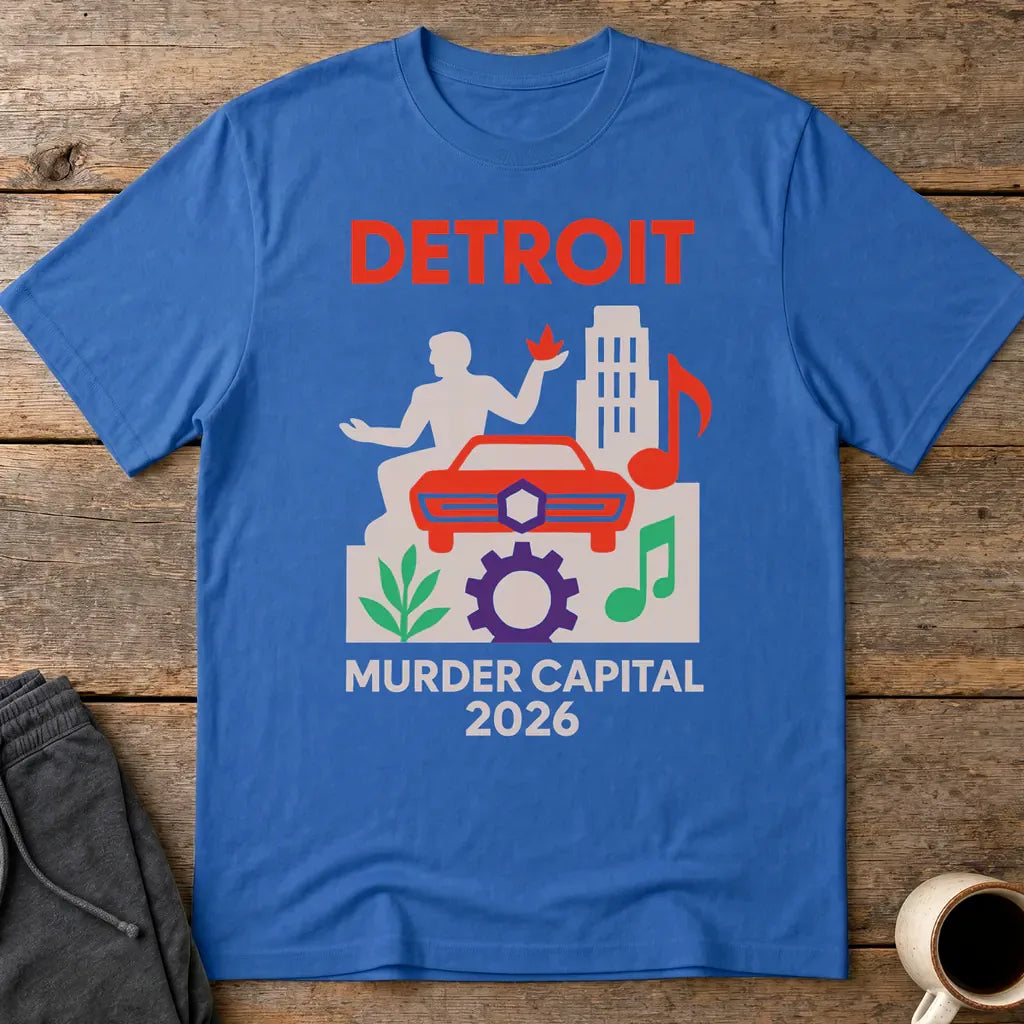 Detroit Murder Capital 2026 T-Shirt - Royal