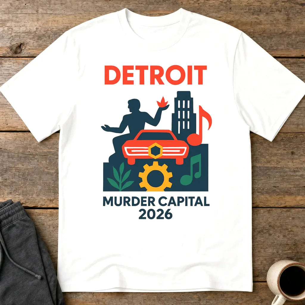 Detroit Murder Capital 2026 T-Shirt - White