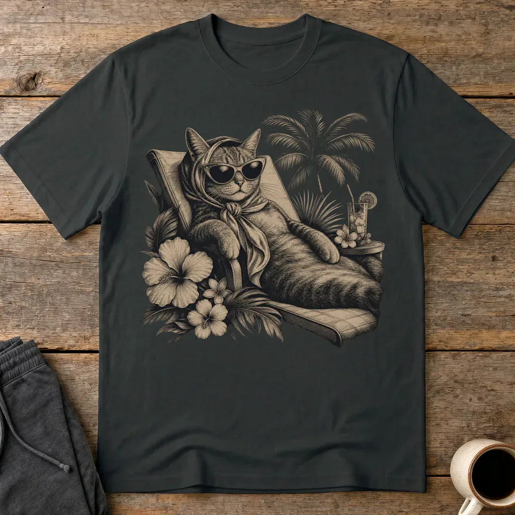 Murder, Cat Meowed Relaxation T-Shirt - Black