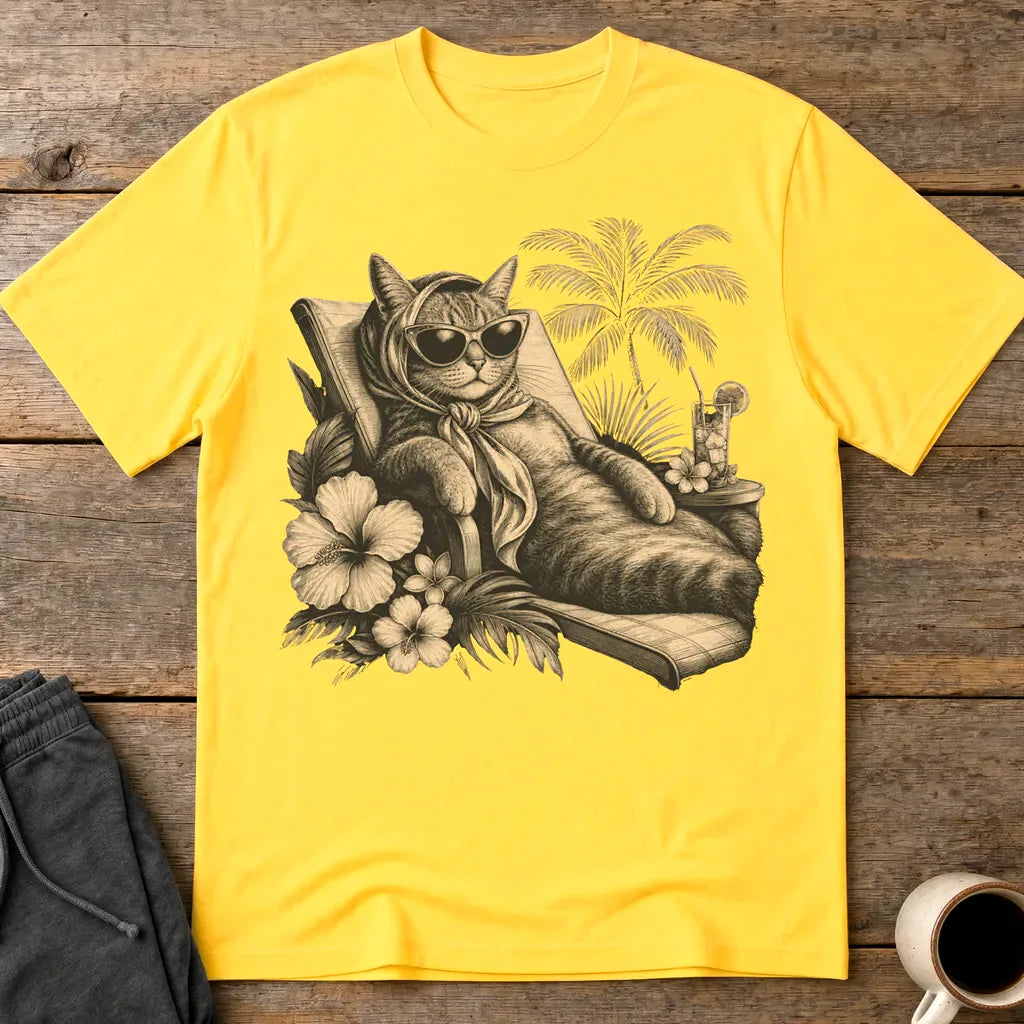 Murder, Cat Meowed Relaxation T-Shirt - Daisy