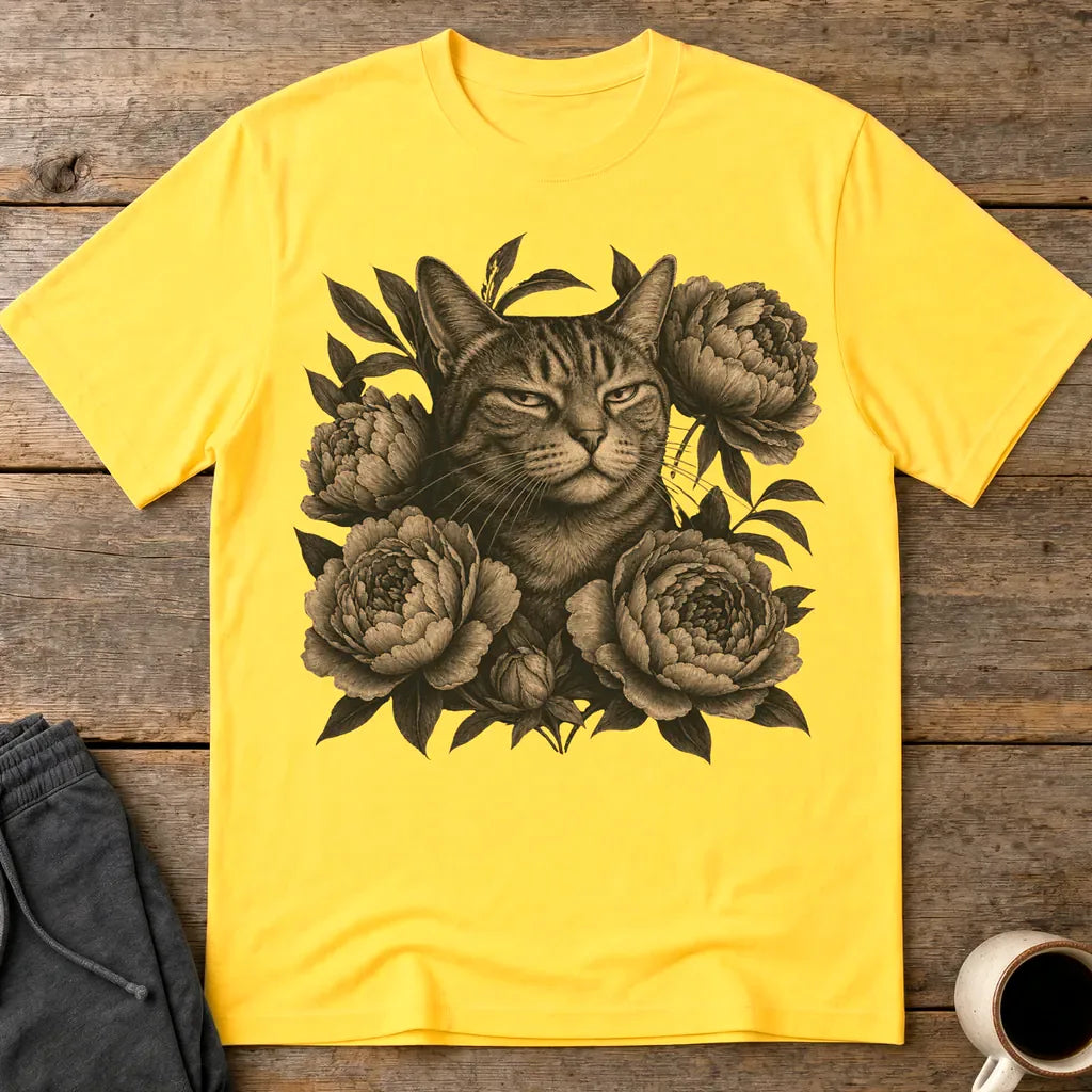 Judging Floral Cat T-Shirt - Daisy