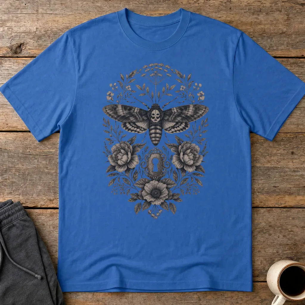 Gothic Death's Head Moth T-Shirt - Royal