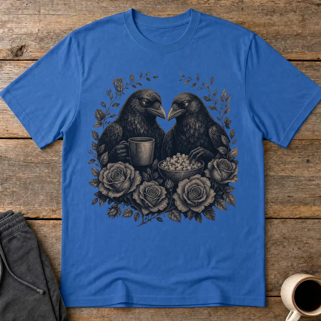 Murder Crow Coffee & Popcorn T-Shirt - Royal