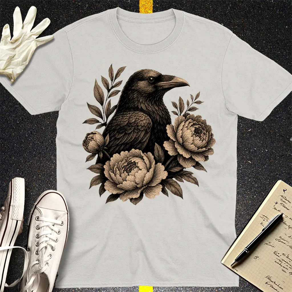 Mystic Raven T-Shirt - Ice Grey