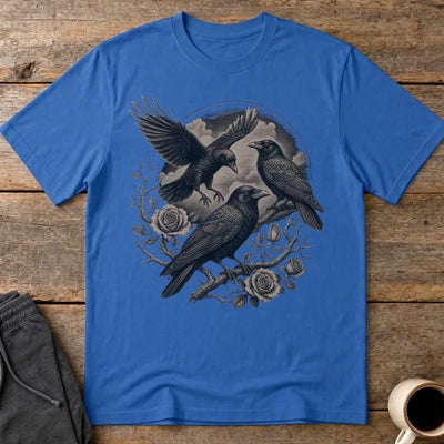 Murder Crows and Roses T-Shirt - Royal