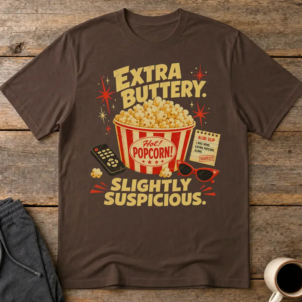 Extra Buttery Slightly Suspicious T-Shirt - Dark Chocolate