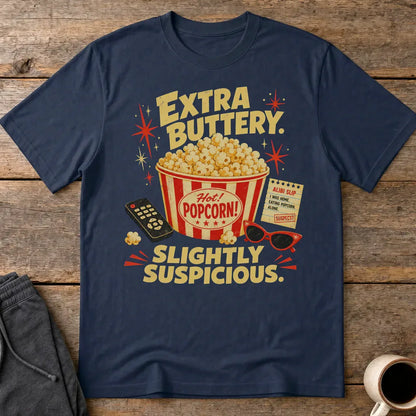 Extra Buttery Slightly Suspicious T-Shirt - Navy