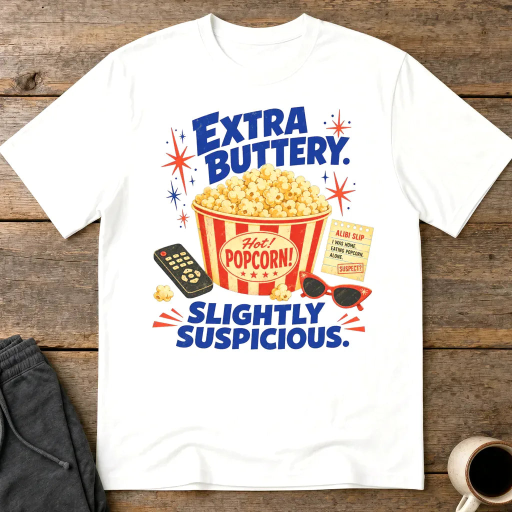 Extra Buttery Slightly Suspicious T-Shirt - White