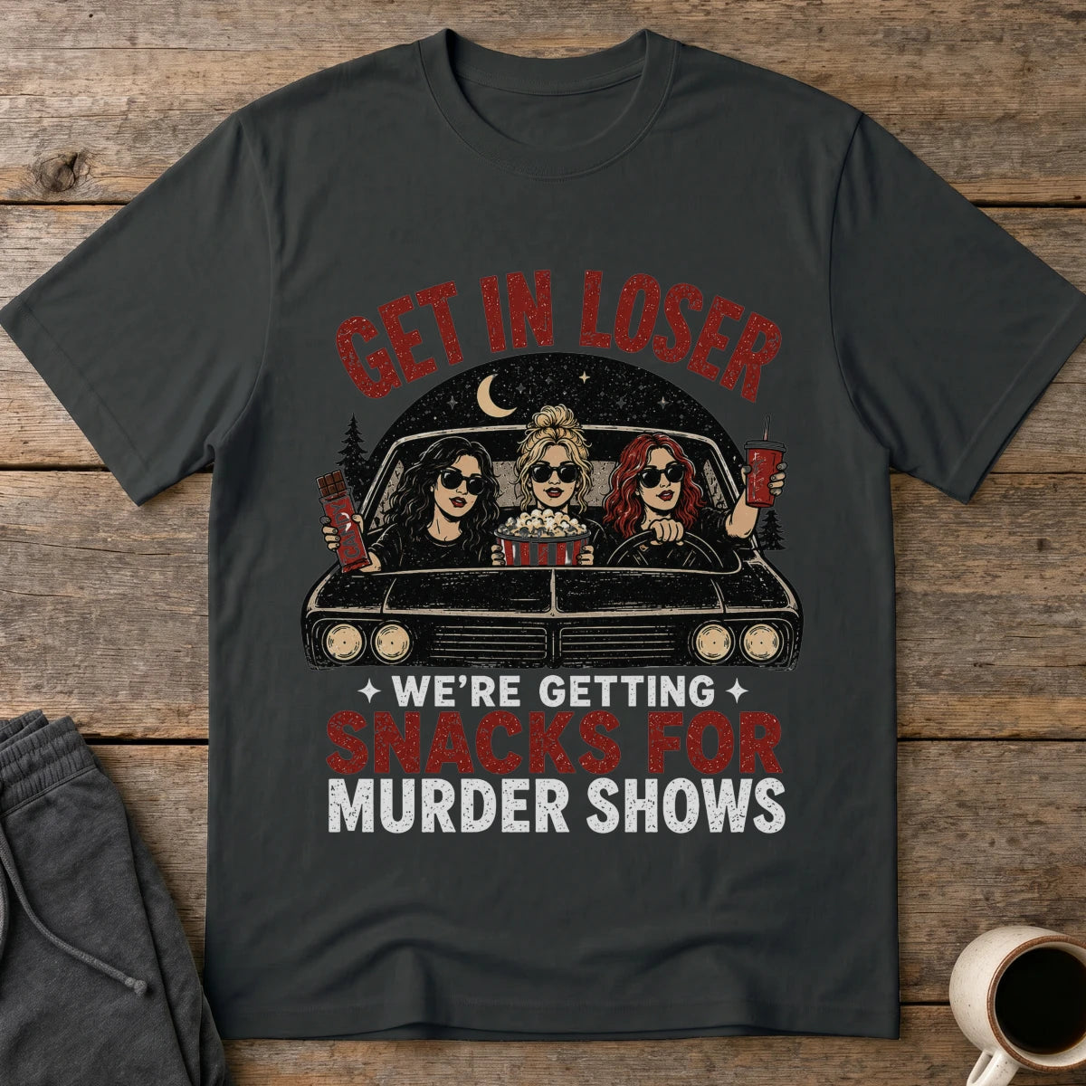 GIL, We're Getting Snacks T-Shirt - Black
