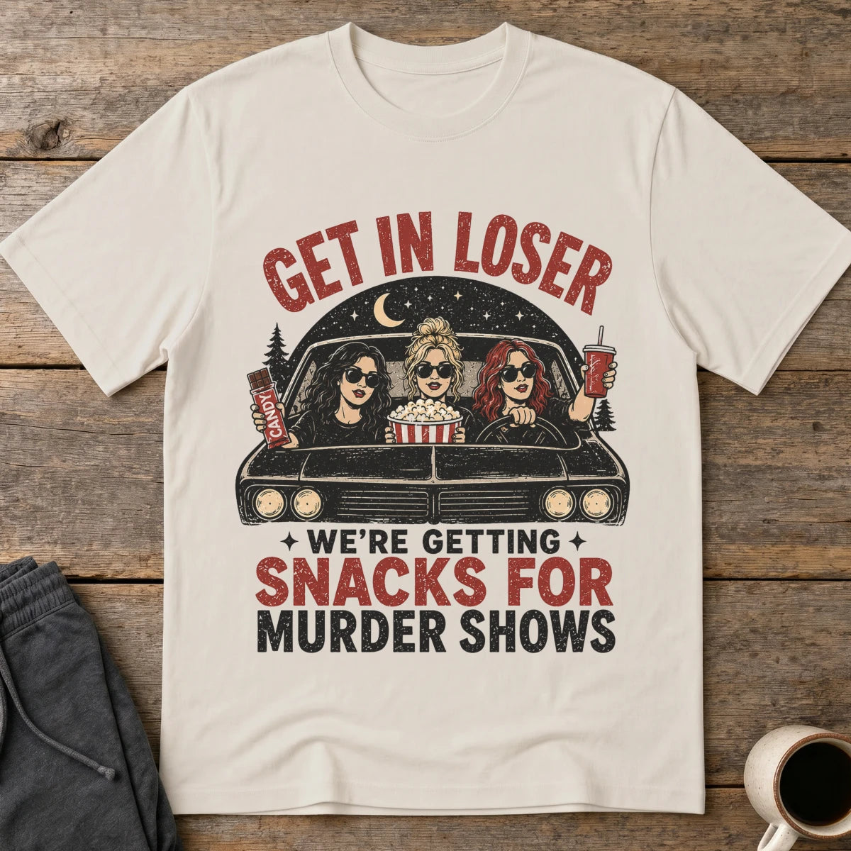 GIL, We're Getting Snacks T-Shirt - Ice Grey