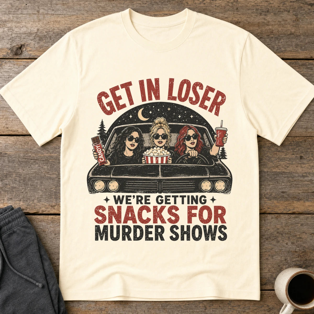 GIL, We're Getting Snacks T-Shirt - Natural