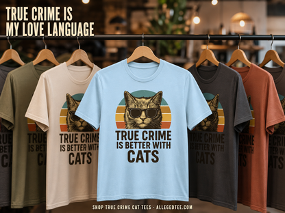 True Crime Cat Vibes T-Shirt_boutique_rack