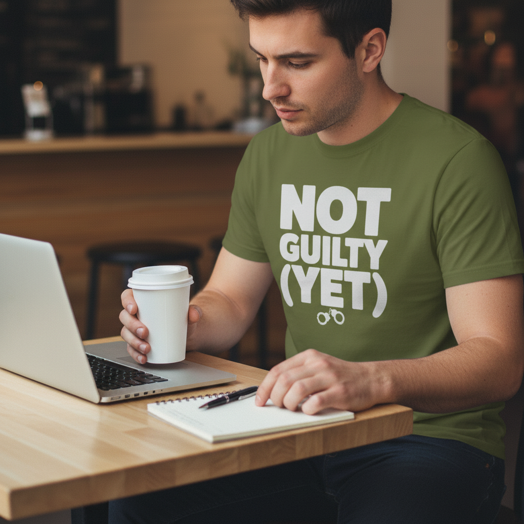 Not Guilty (Yet) T-Shirt_use