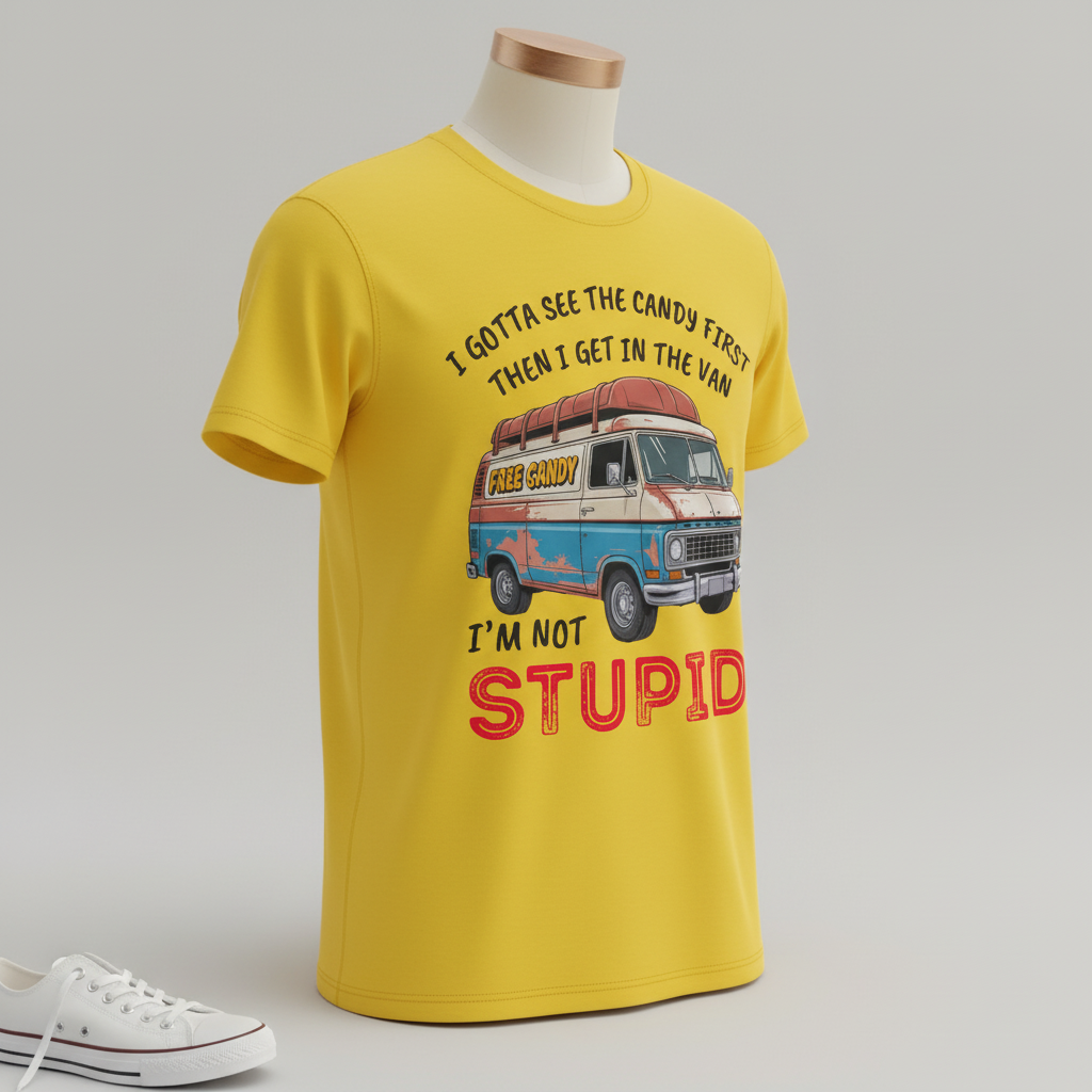 Not Stupid Candy Van T-Shirt_space