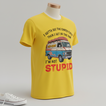 Not Stupid Candy Van T-Shirt_space