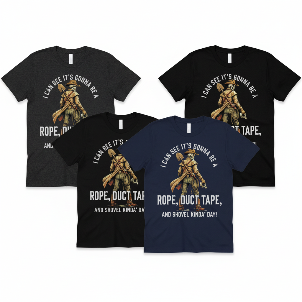 Rope, Duct Tape, and Shovel T-Shirt_color_hero