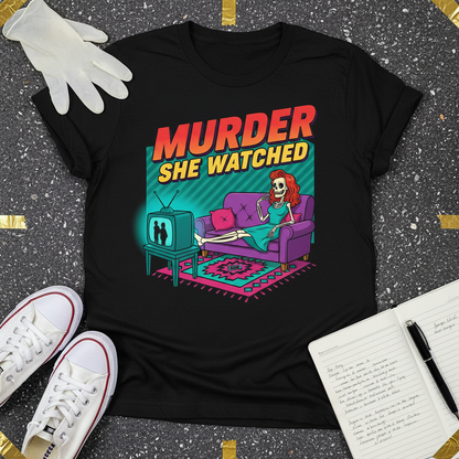 Murder She Watched T-Shirt_3_model