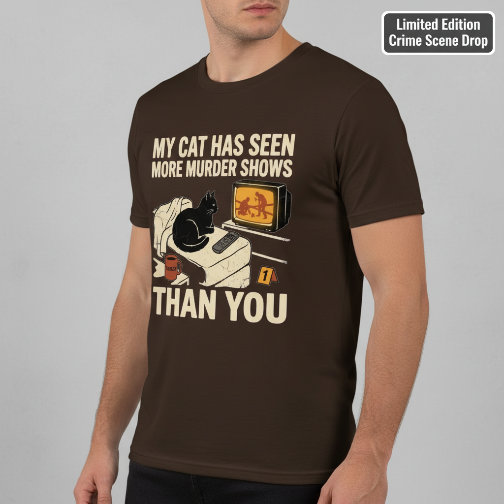 Murder-Show-Loving Cat T-Shirt__space