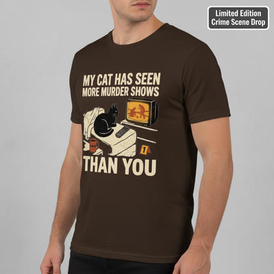 Murder-Show-Loving Cat T-Shirt__space