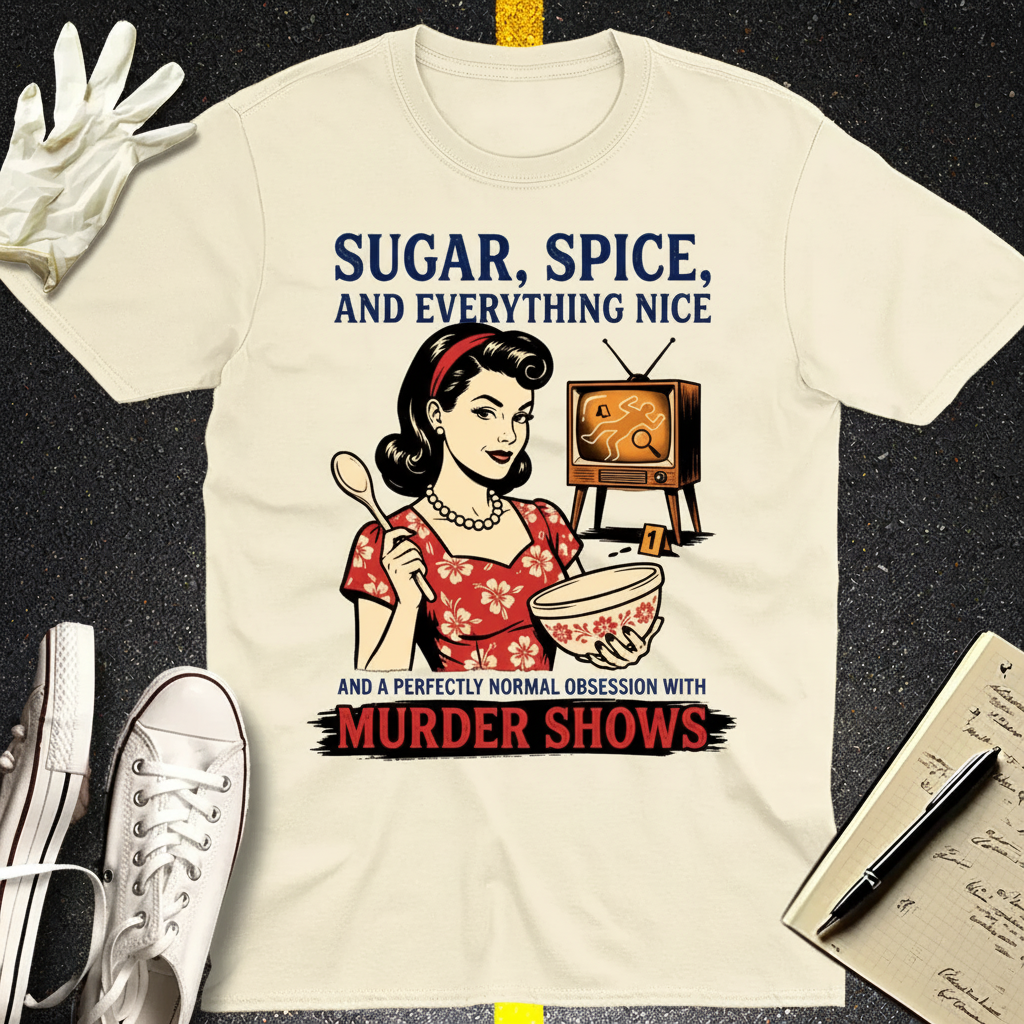 Sugar, Spice & Murder Show Obsession T-Shirt_dual_lifestyle