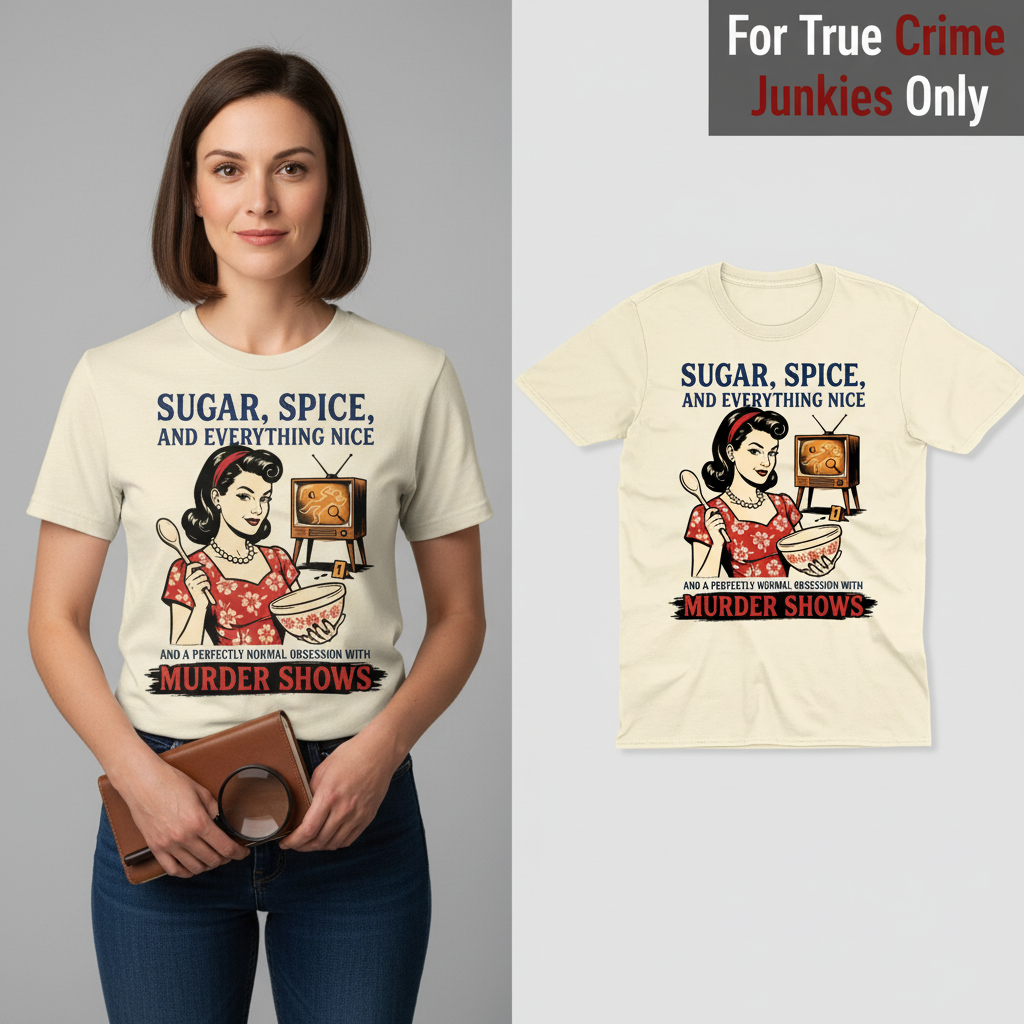 Sugar, Spice & Murder Show Obsession T-Shirt_model_flat
