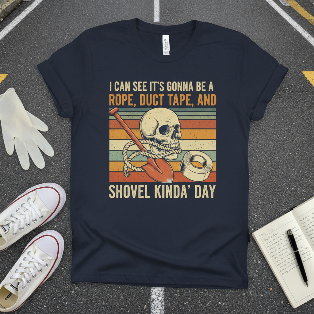 Rope, Tape & Shovel Day T-Shirt_3_model