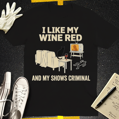 Wine & Crime Lover T-Shirt_3_model