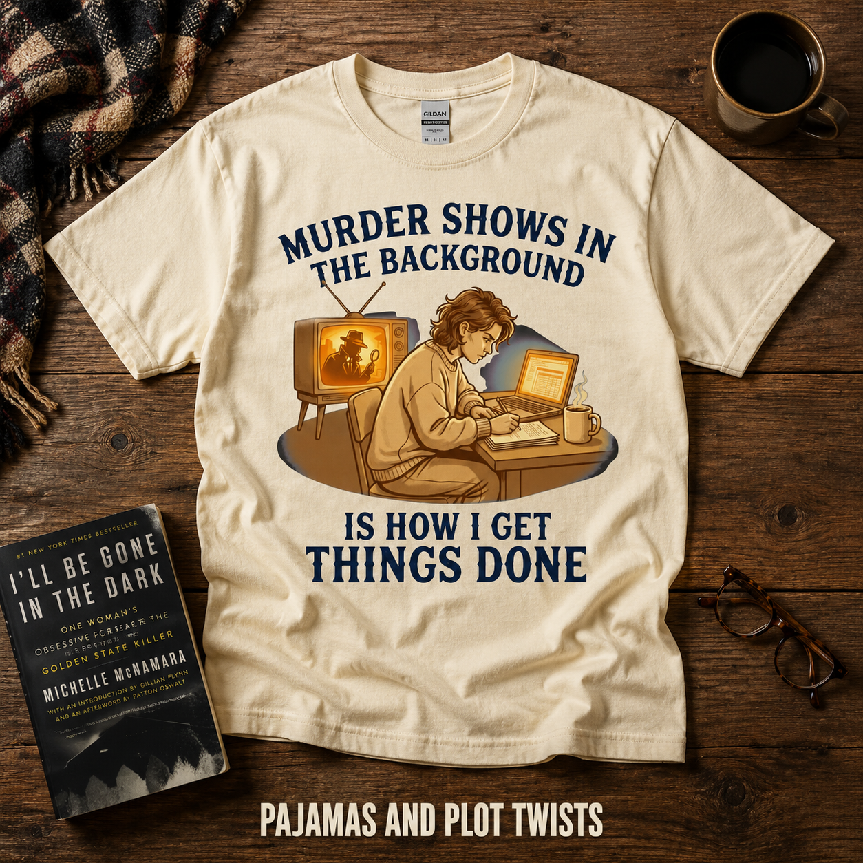Murder Shows Productivity Boost T-Shirt_style_flat