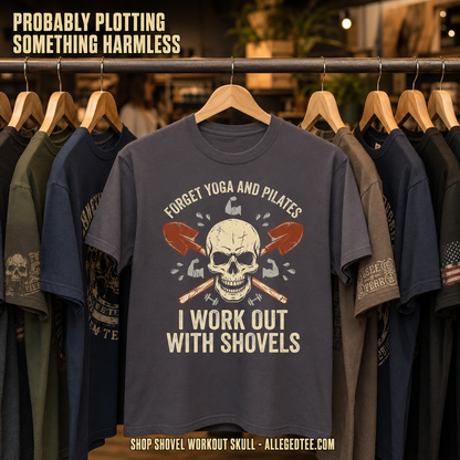 Shovel Workout Skull T-Shirt_boutique_rack