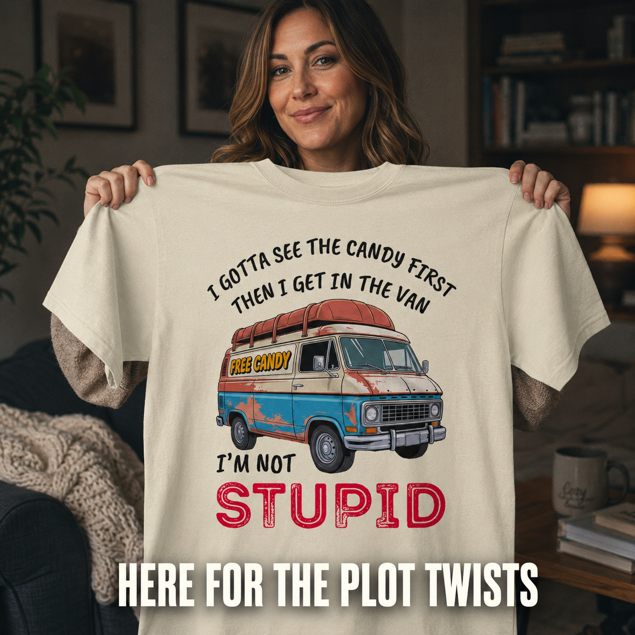 Not Stupid Candy Van T-Shirt_ugc_holdup