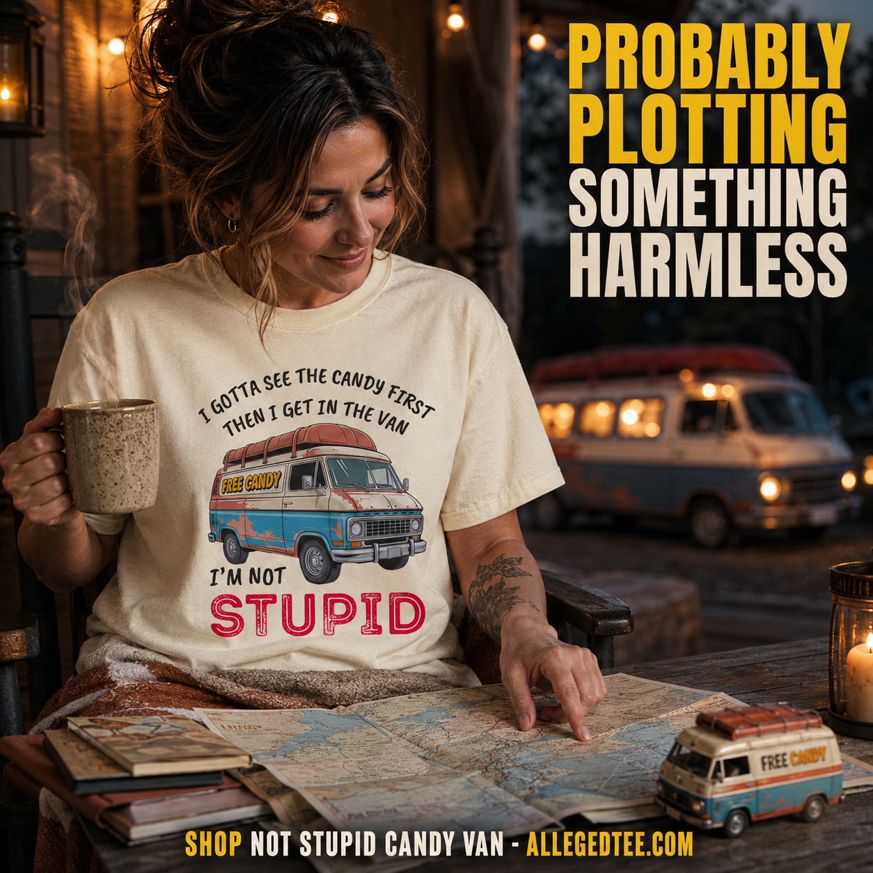 Not Stupid Candy Van T-Shirt_contextual