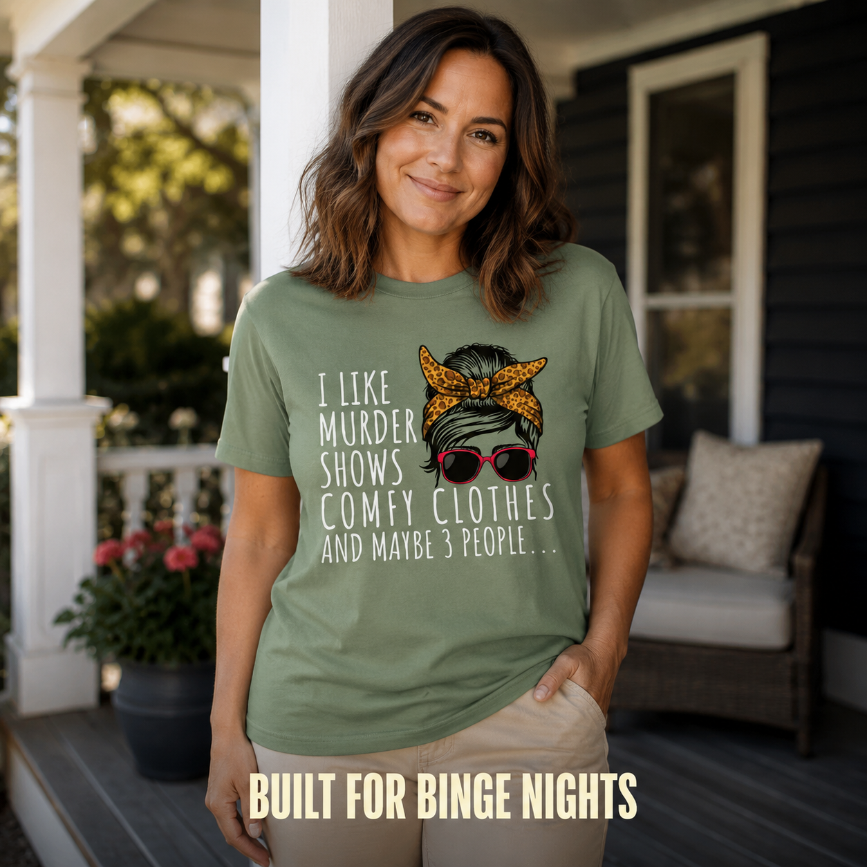 Murder Shows & Chill - T-Shirt_active_outdoor
