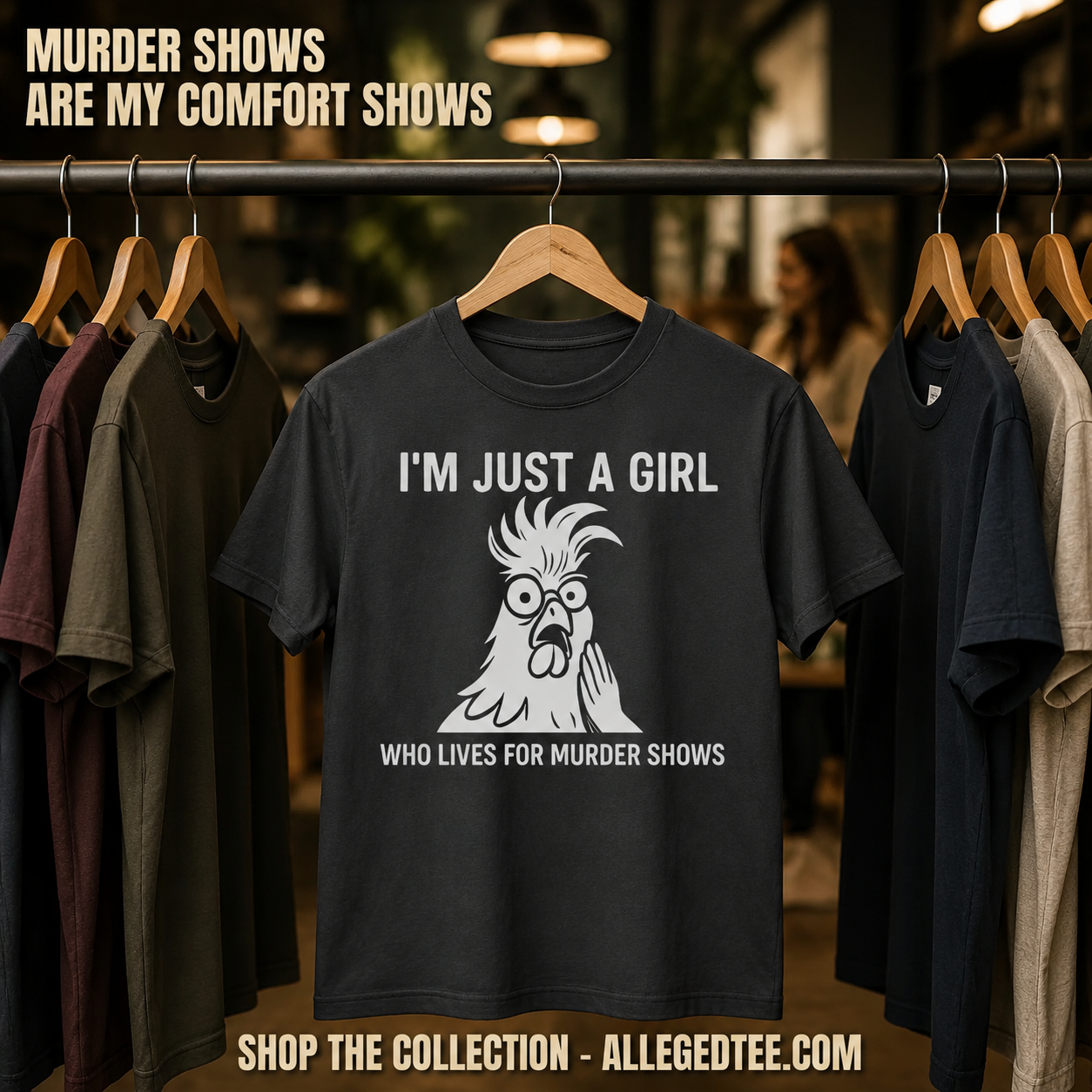 Just a Girl Who Loves Murder Shows T-Shirt_boutique_rack